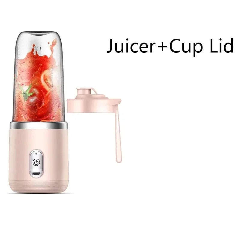 1/2 pc Blue/Pink Portable Small Electric Juicer Stainless Steel Blade Cup Juicer Fruit Automatic Smoothie Blender Kitchen Tool