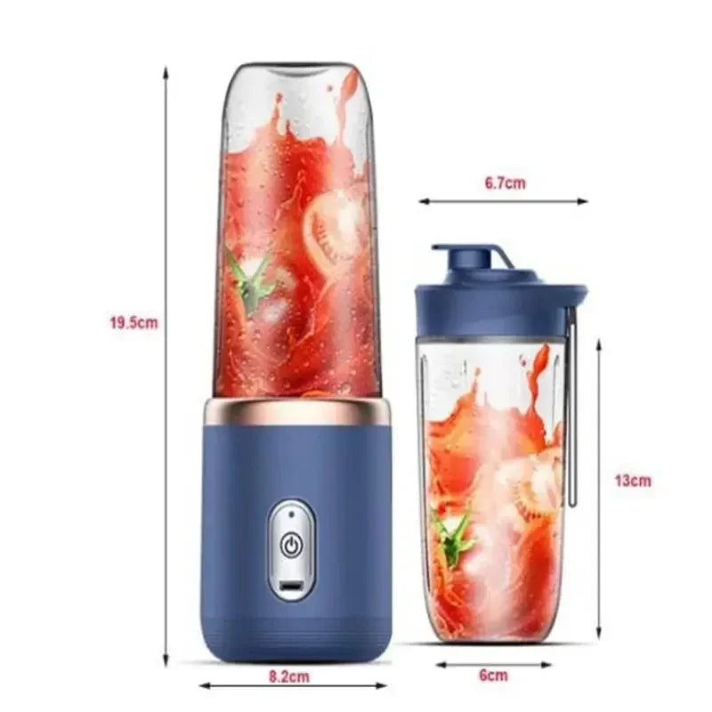 1/2 pc Blue/Pink Portable Small Electric Juicer Stainless Steel Blade Cup Juicer Fruit Automatic Smoothie Blender Kitchen Tool