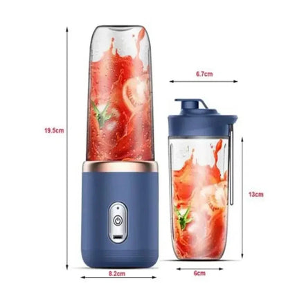 1/2 pc Blue/Pink Portable Small Electric Juicer Stainless Steel Blade Cup Juicer Fruit Automatic Smoothie Blender Kitchen Tool