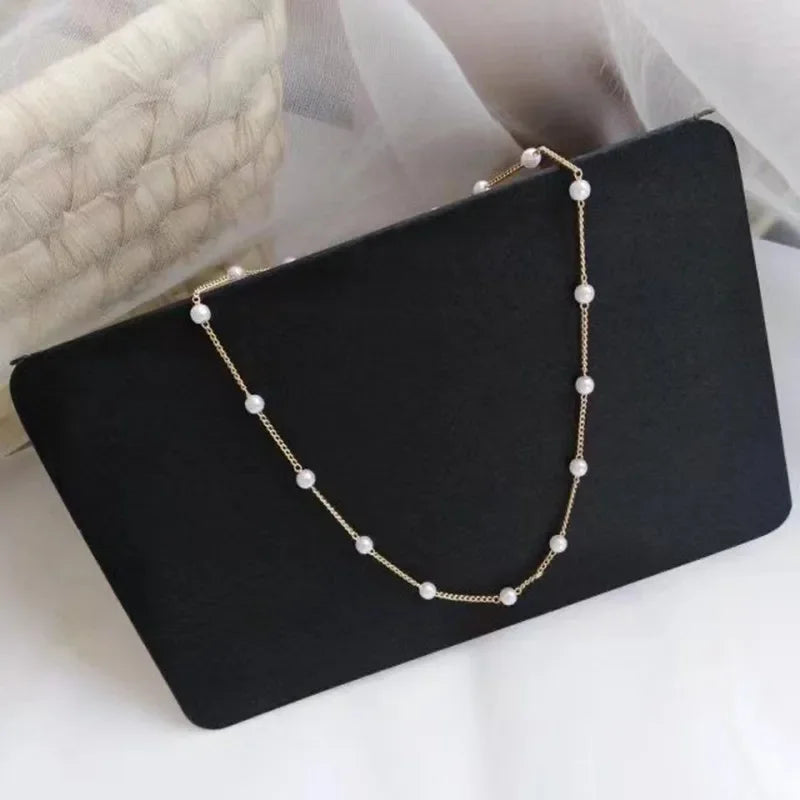 Fashion Accessories New Pearl Necklace Fashion Clavicle Chain Choker Necklace Neck Jewelry Women