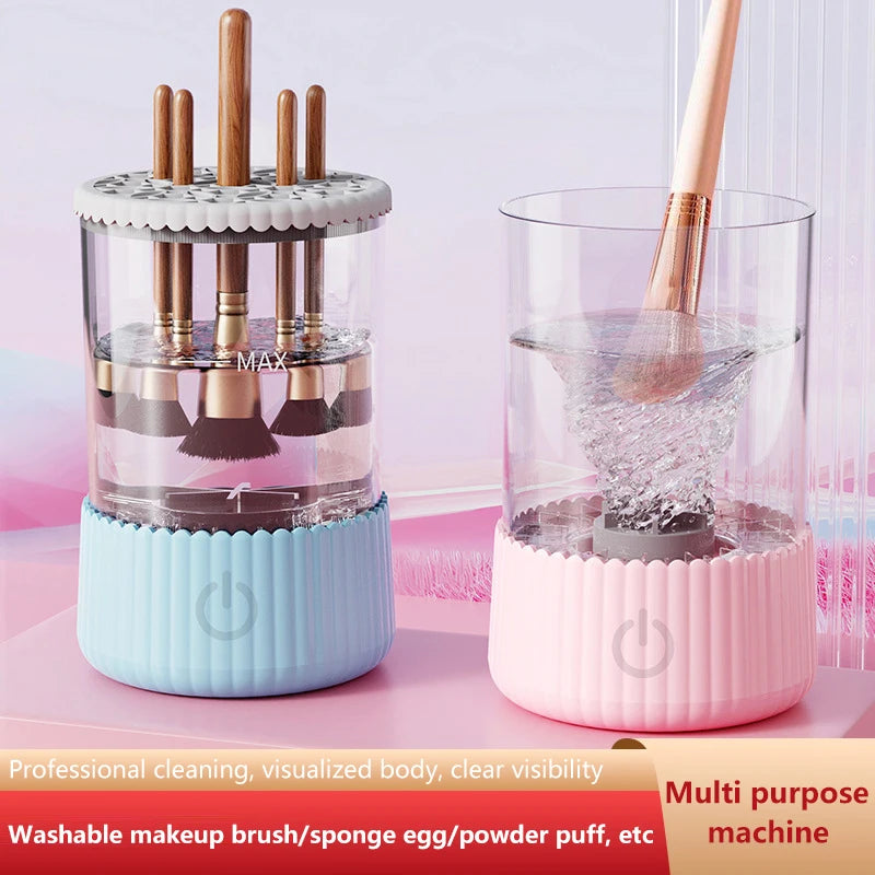 Makeup Brush Cleaner And Dryer Automatic Clean Makeup Brushes Washing Machine Silicone Makeup Brush Cleaning Tool