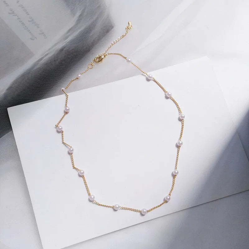 Fashion Accessories New Pearl Necklace Fashion Clavicle Chain Choker Necklace Neck Jewelry Women